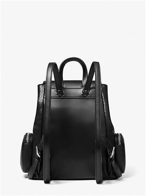 michael michael kors abbey medium perforated backpack|Abbey Medium Logo Backpack .